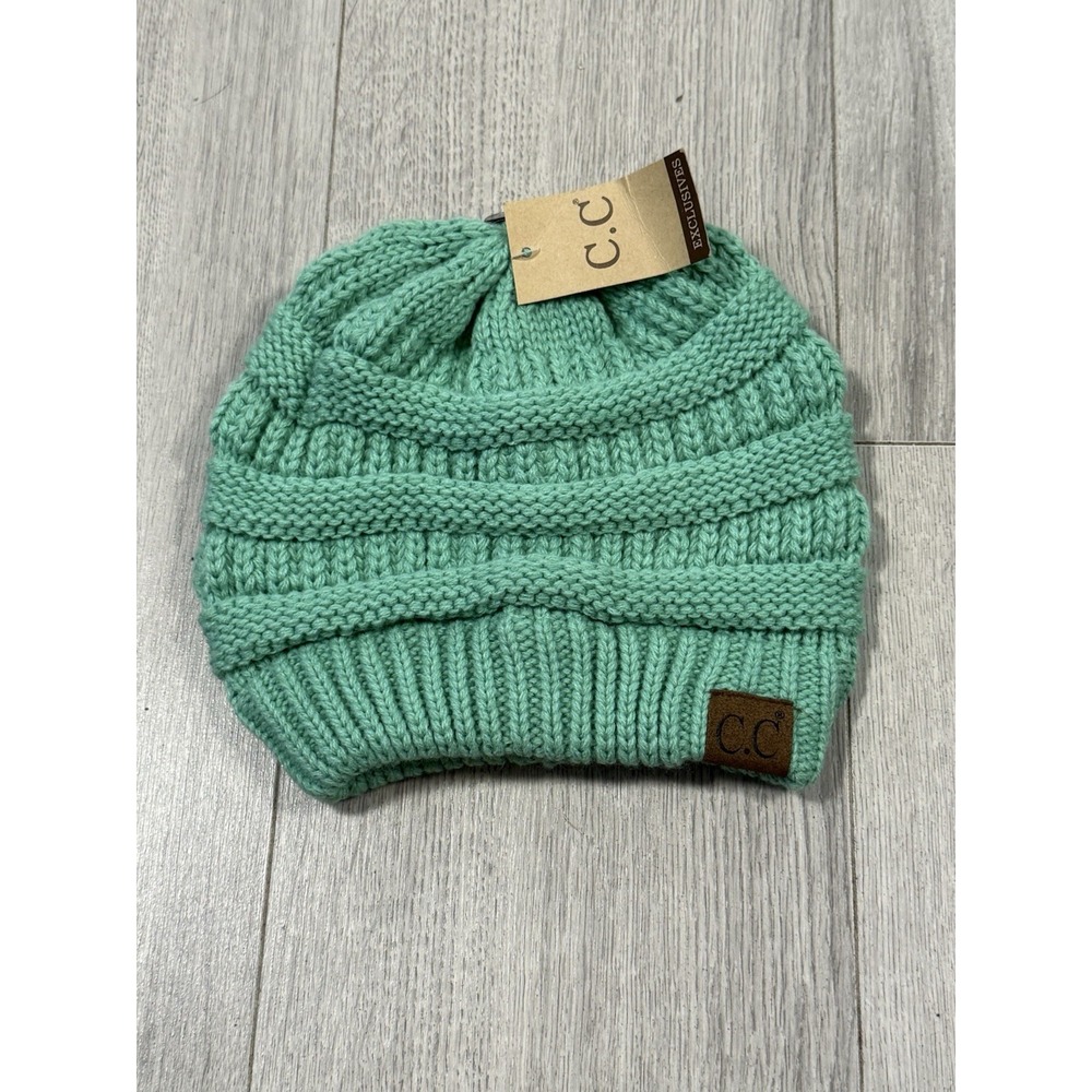 C.C EXCLUSIVES  Seafoam  One Size Beanie Stocking Cap Hat!